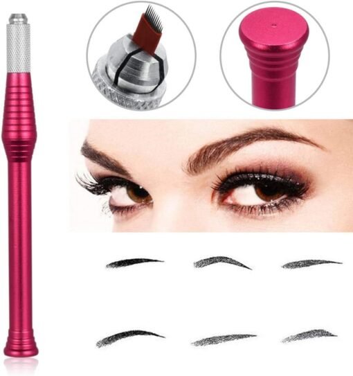 Kit De Microblading ATOMUS Microblading Para Cejas Pluma Manual Para Tatuaje Y Agujas Para Microblading 7 Pines 12 Pines 14 Pines 18 Pines Para Maquillaje Permanente De Cejas